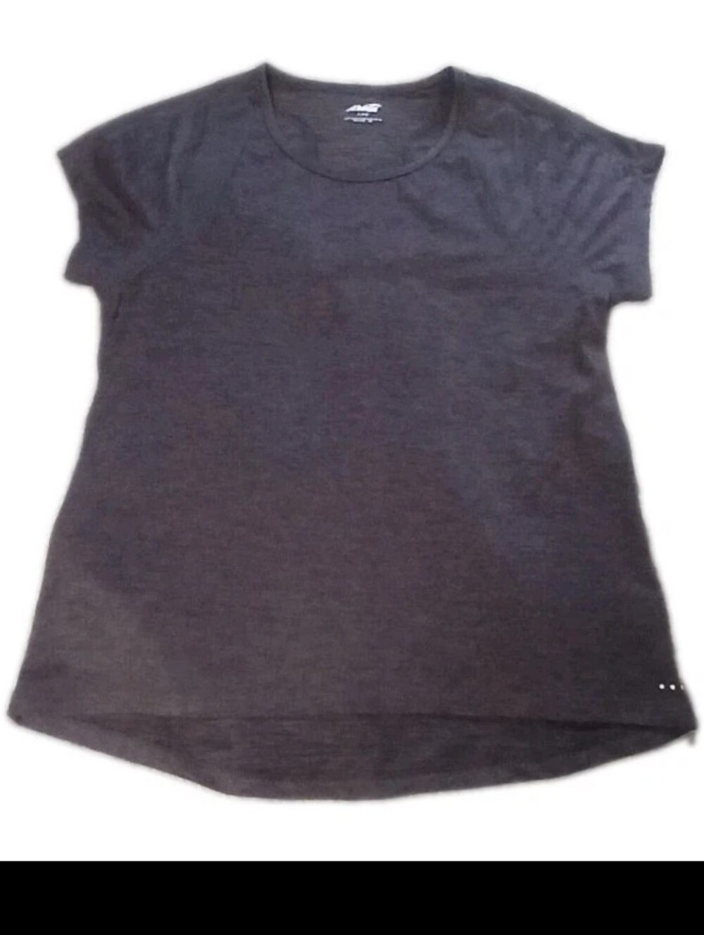 Avia Size S (4-6) Top Heathered Gray Raglan Cap Sleeves
